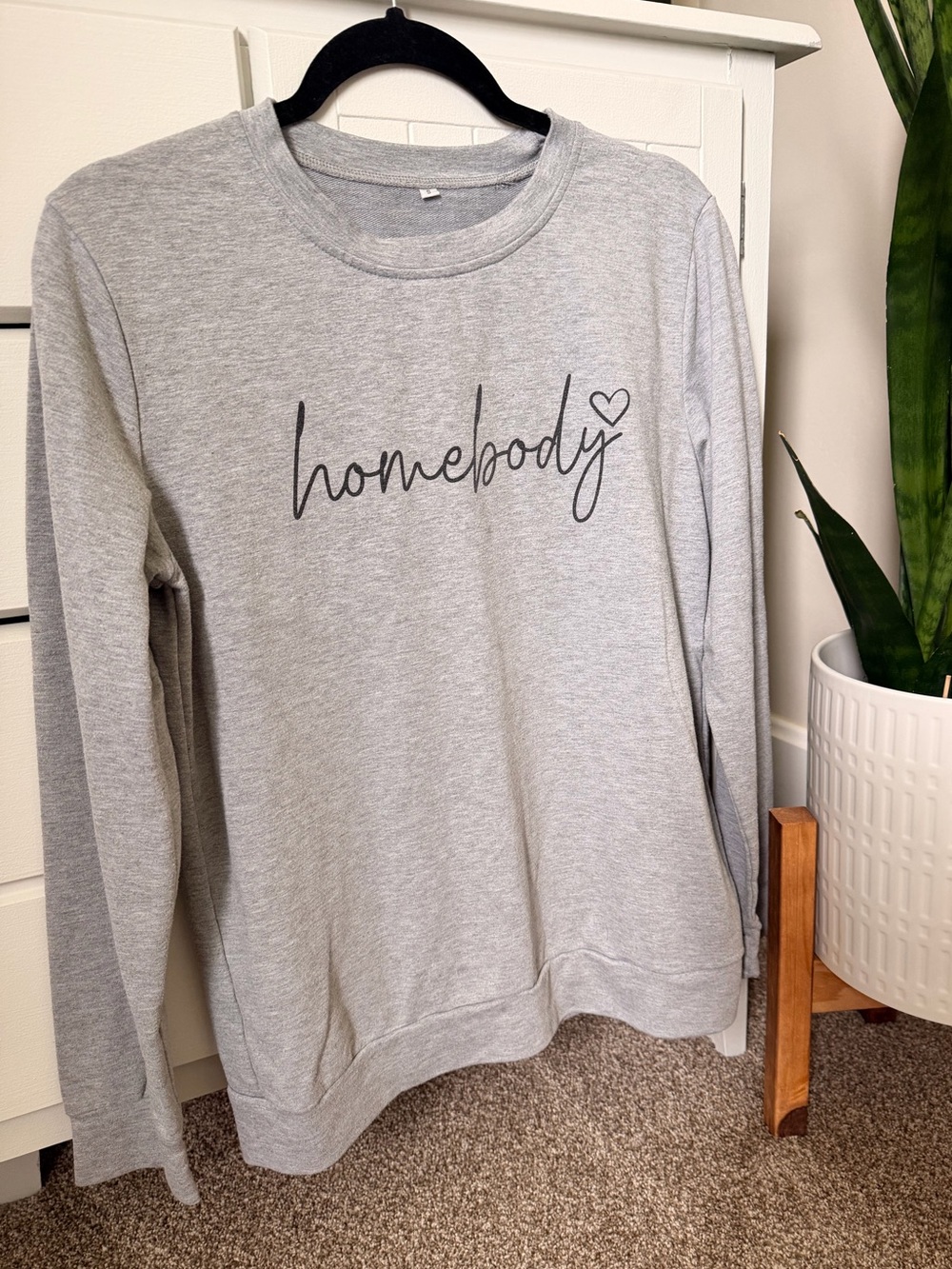 Homebody Gray Pullover Sweatshirt